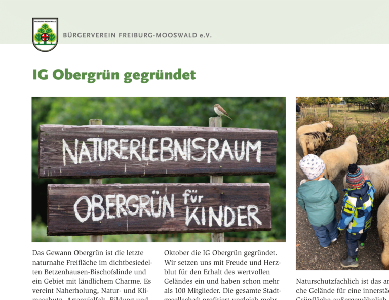 Read more about the article Zur Gründung der IGO in den Stadtteilnachrichten Mooswald